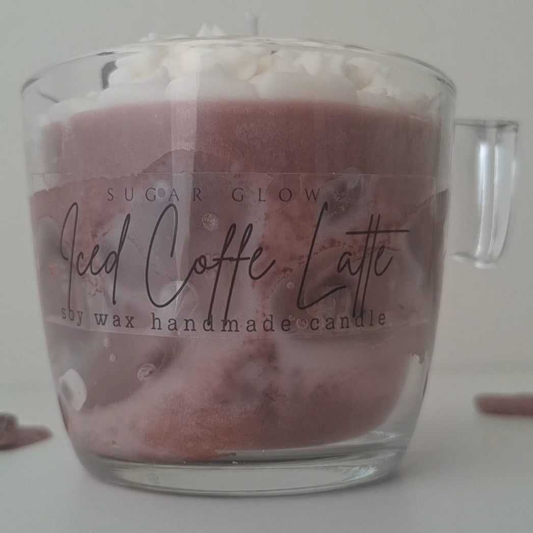 Iced coffee latte candle